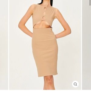 Samantha Back Cut-Out Midi Dress- Brand New with Tags